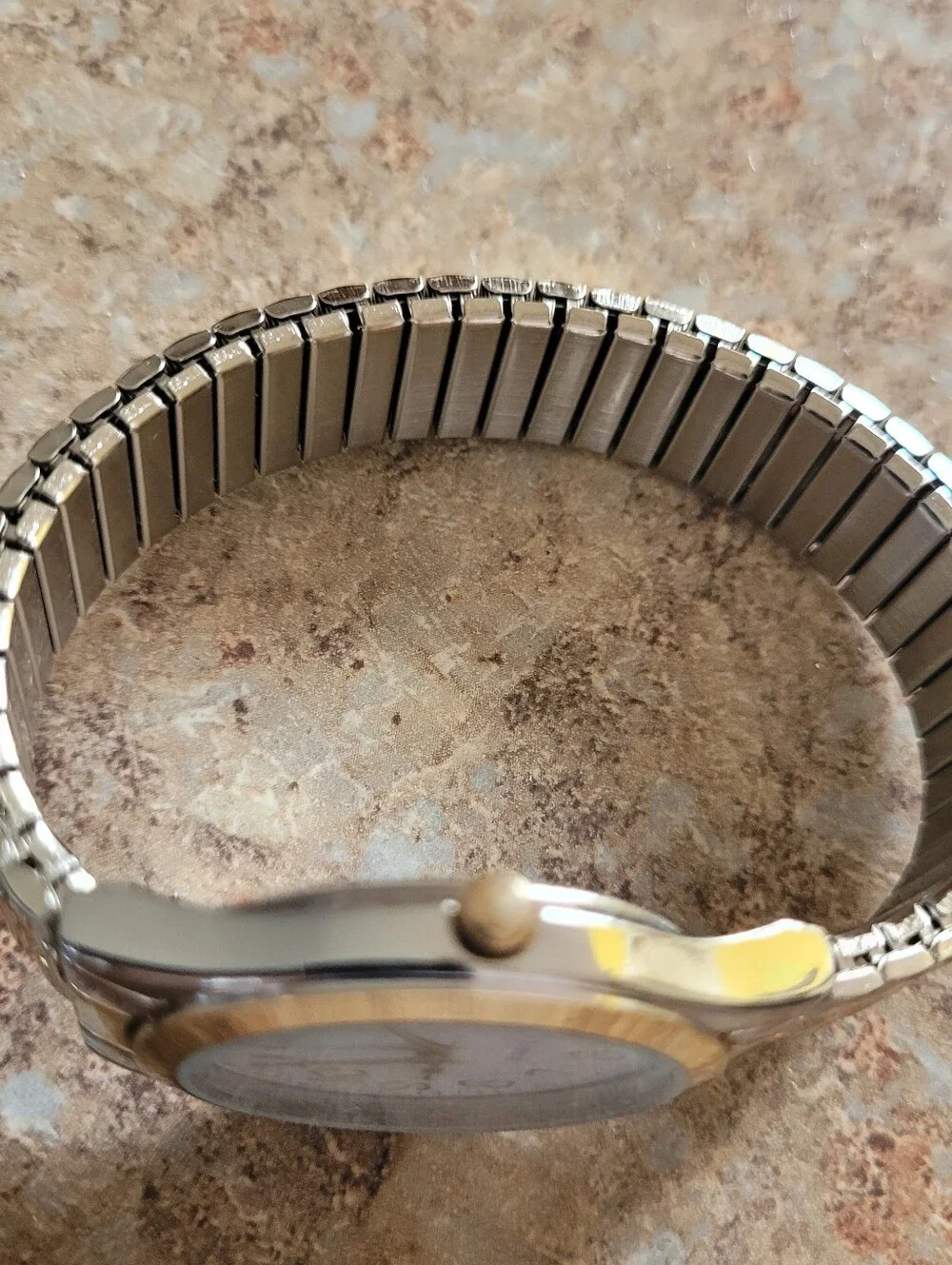 George Quartz Two-Tone Stainless Steel Watch with Expansion Band